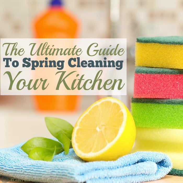 Get your kitchen sparkling with our Ultimate Guide to Spring Cleaning Your Kitchen. Free printable and step by step directions on how to take your kitchen to a whole new clean! 