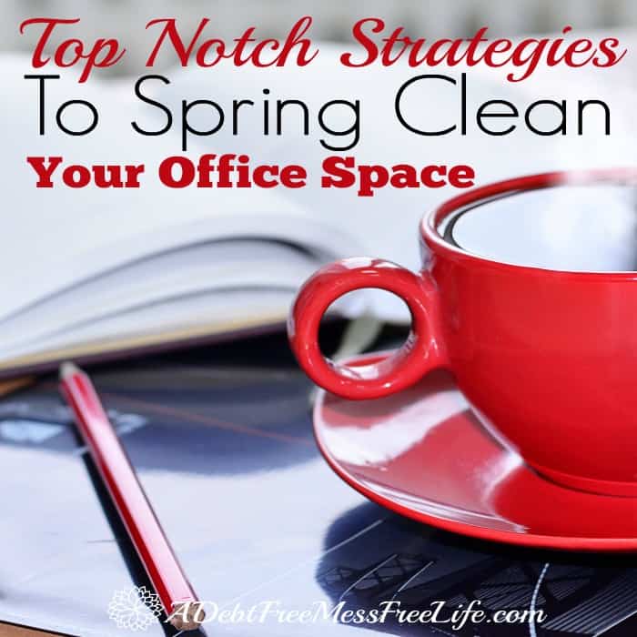 Most of us SAHM's and other entrepreneurs spend 40 hours (or more) in our office space. It can easily get ignored and neglected when trying to juggle the demands of running a household, caring for the kids, and keeping up with the to-do-list of your business. But no spring cleaning would be complete unless we tackled the office. It's time to end the winter hibernation with your junk and commit to spring cleaning your office space.