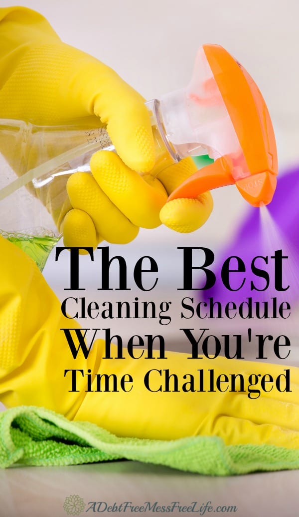 Short on time but want a clean house? You don't have to turn into a neat freak. This step by step cleaning schedule you show you what has to be done when you only have so much time. 