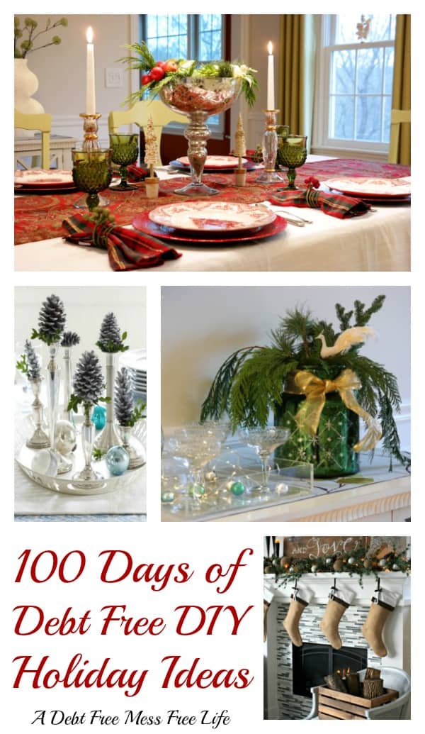 Visit our 100 Days of Debt Free DIY Holiday Ideas for more recipes, decorating ideas, crafts, homemade gift ideas holiday budget tips and much more! 100 Days of Christmas Cheer that won't break the bank!