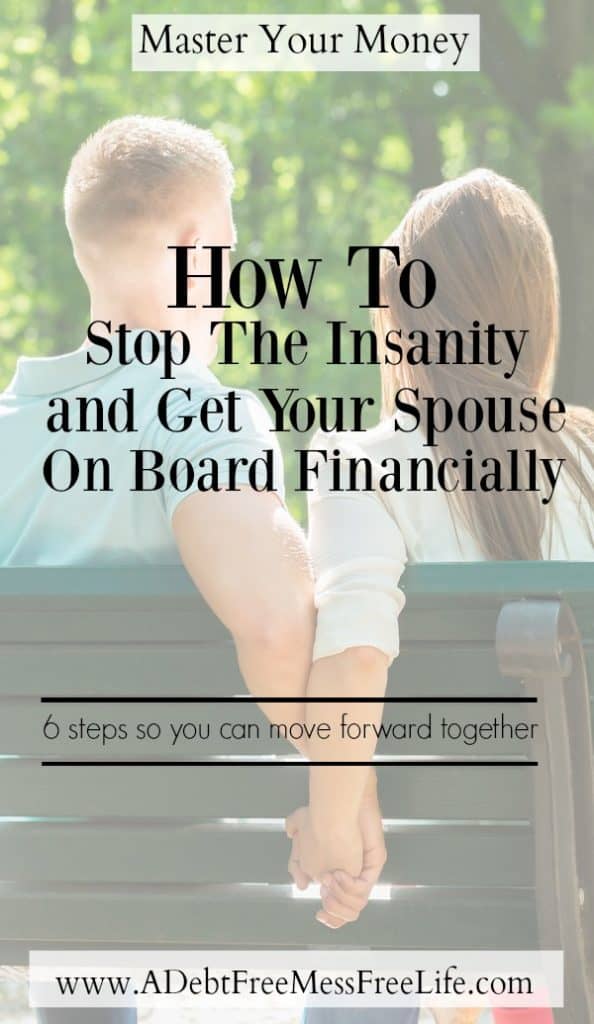 Trying to budget with your spouse but can't seem to get on the same page? Find the tools to get your spouse on board financially so you can reach your money goals together!