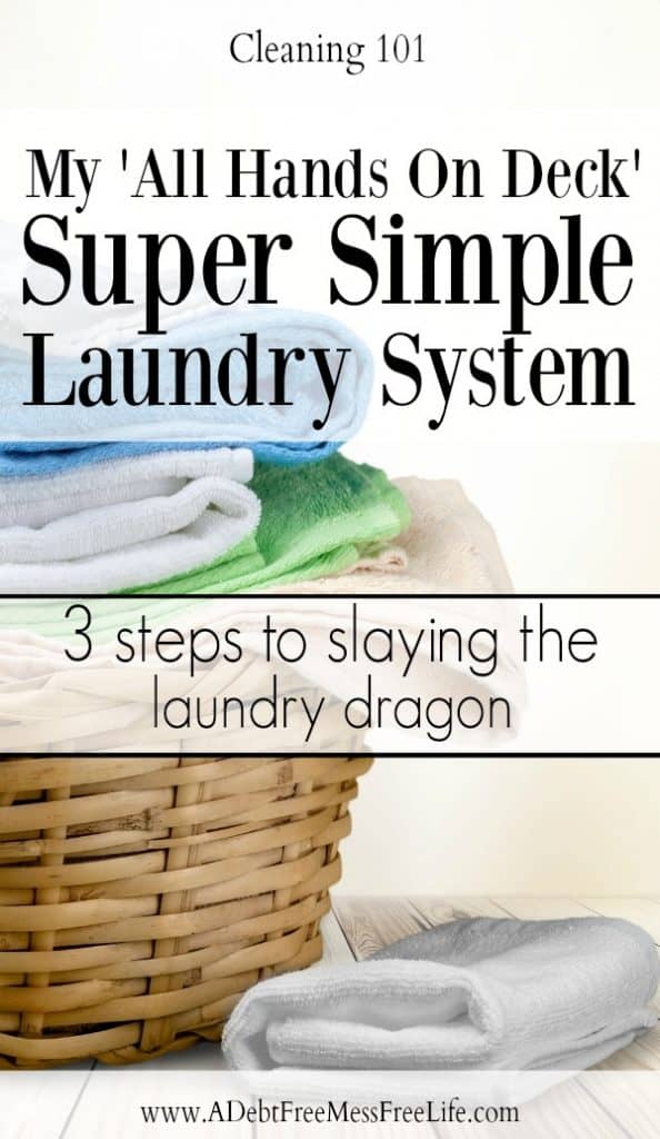 Stumped on how what laundry system to use for your family? My 3 simple tips to wash clothes is fast and efficient and get the kids involved too!