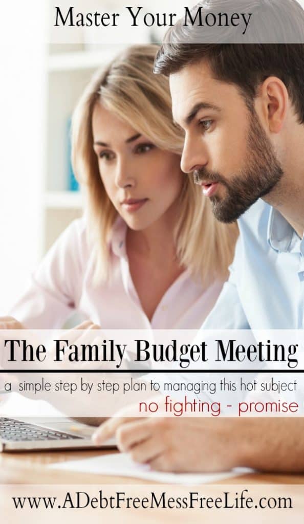Do you want to start having family budget meetings but don't know where to start? This step by step plan will show you how to talk about money with your spouse. No fights - promise!