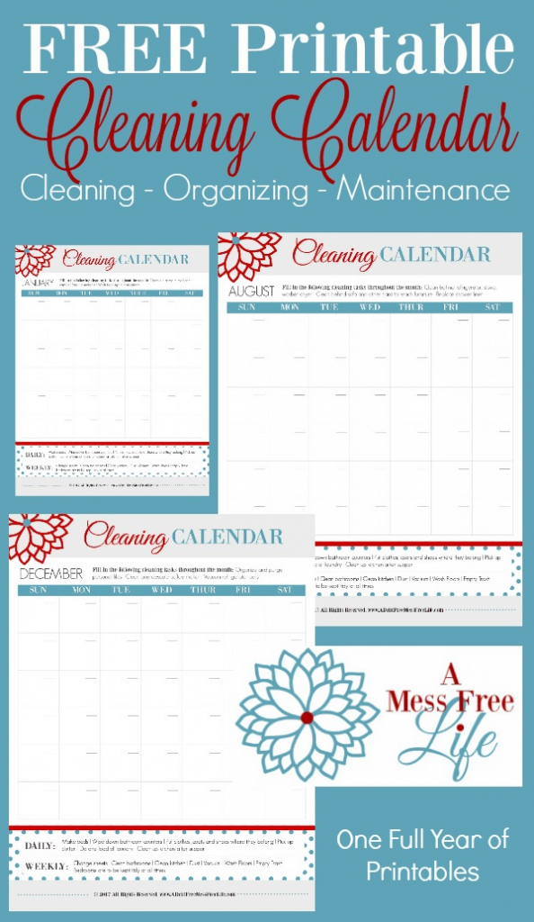 cleaning calendar